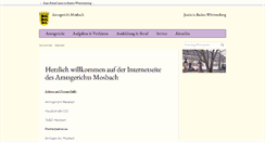 Desktop Screenshot of amtsgericht-mosbach.de